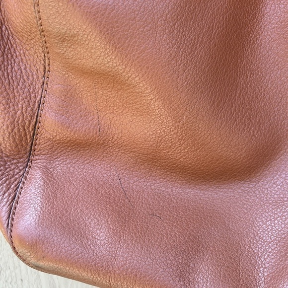 Michael Kors Brown Leather Hobo Bag with Chain Strap Details Bohemian Summer - Picture 2 of 11